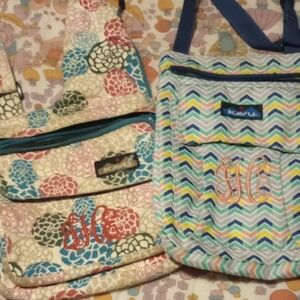 KAVU Floral and Chevron Crossbody Bags 2 Bags
